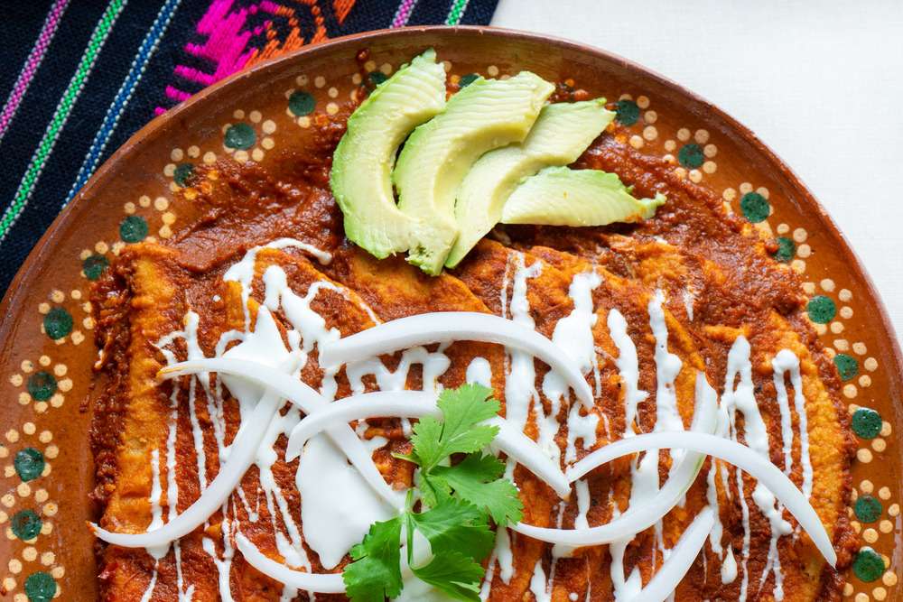 P/N ENCHILADA WITH RICE AND BEANS